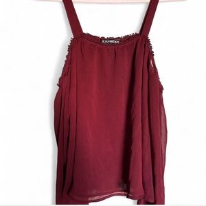 Express Deep Red Women's Top